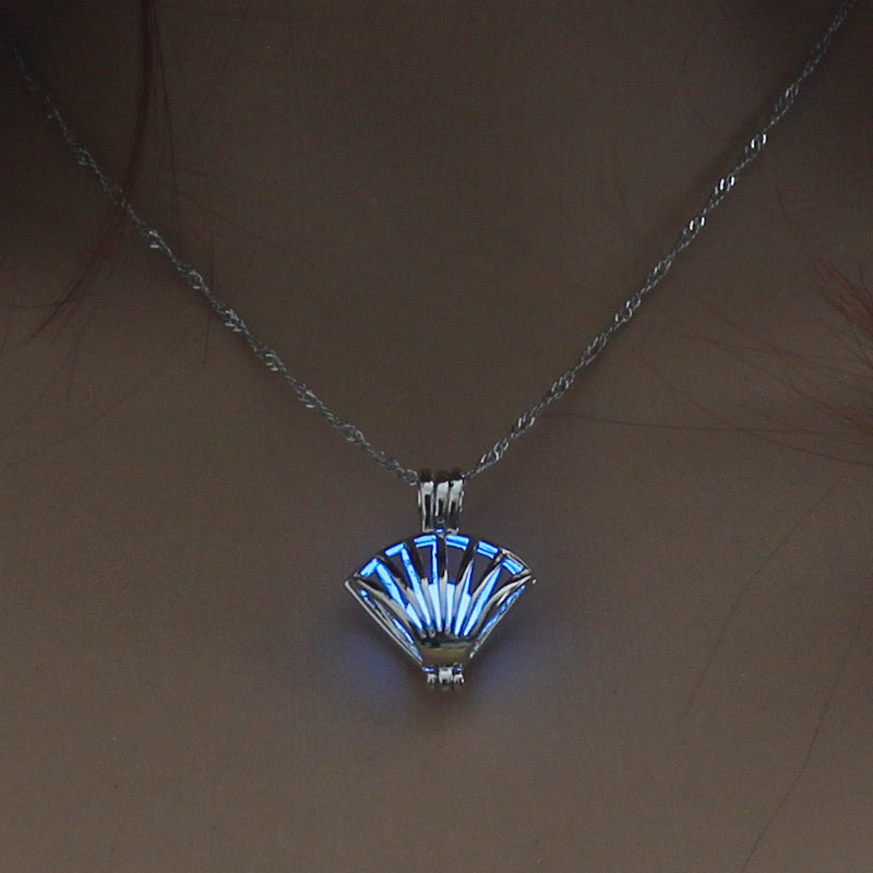 Colorful glow-in-the-dark Shell Necklace