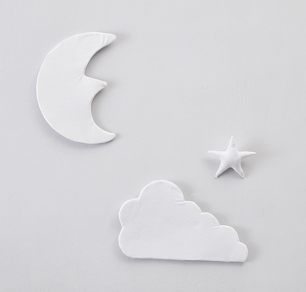 Moon star cloud three-piece pendant