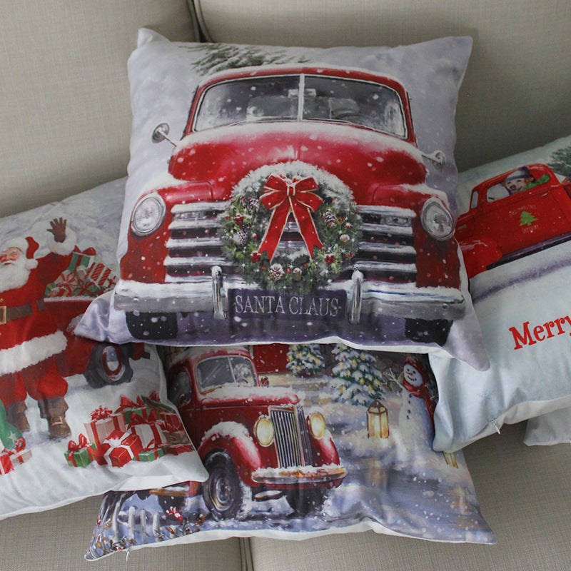 Colorful Lights Christmas Glow Pillow
