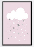 Moon Star cloud decoration painting