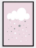 Moon Star cloud decoration painting