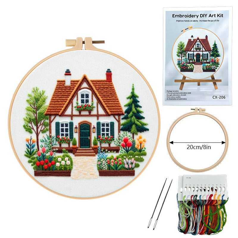 Garden Cottage Embroidery Material Package