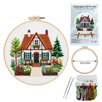 Garden Cottage Embroidery Material Package
