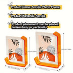 4x6 Inch Colorful Acrylic Photo Frame Box Creative Picture Holder Stylish Gradient Color Collage Frame