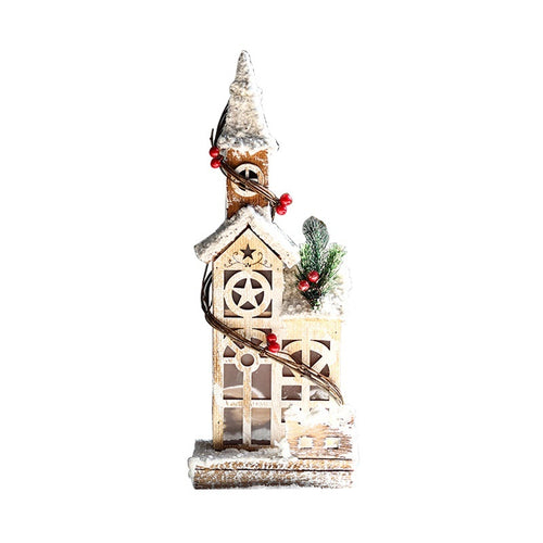 Christmas Decorative Log Cottage Creative Glow