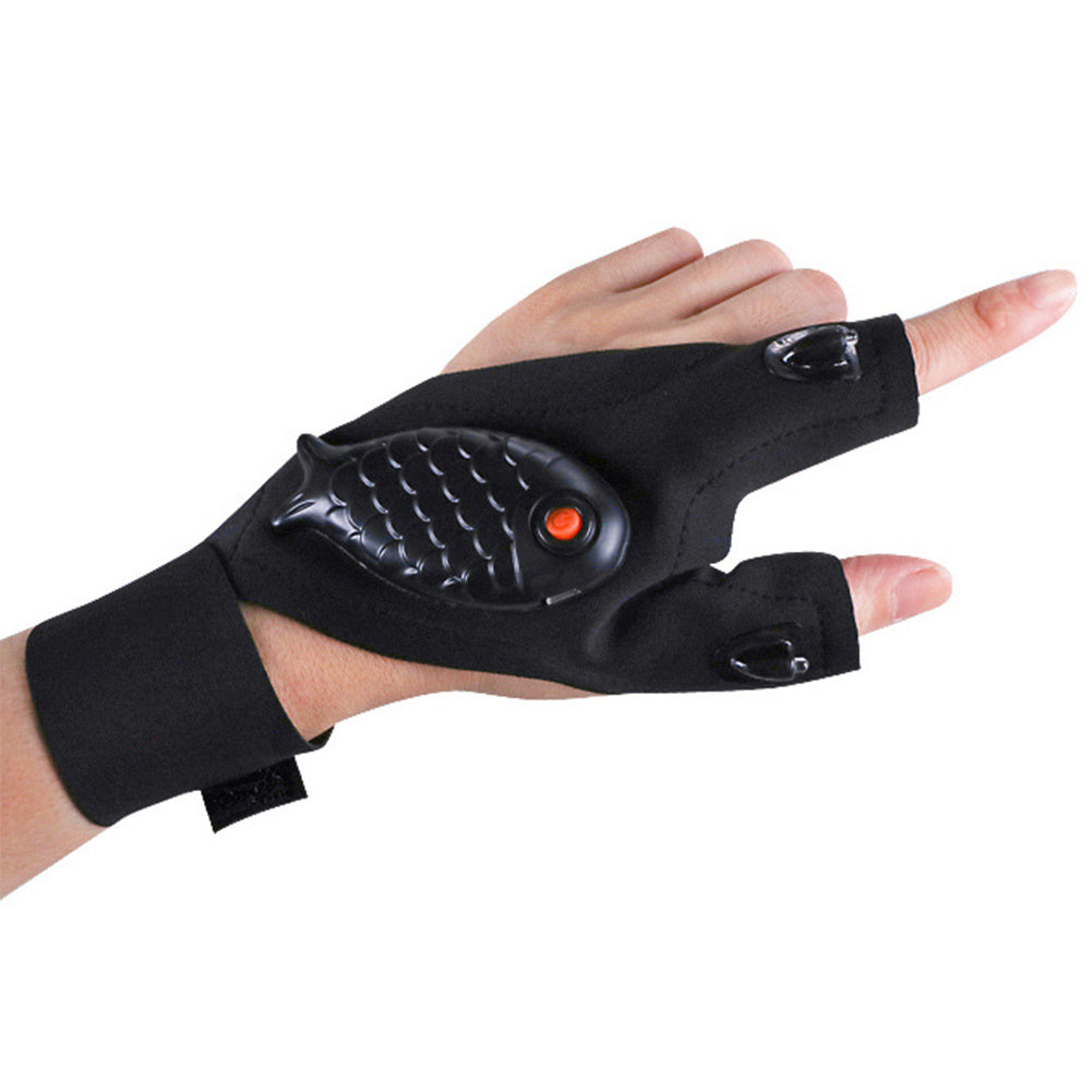New Flashlight Glow Fishing Gloves