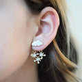 Snowflake Cloud Earrings Fun Christmas