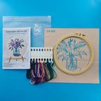 Purple Lily Flower Embroidery