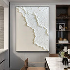 Hand Painted Three-dimensional Oil Painting Niche White
