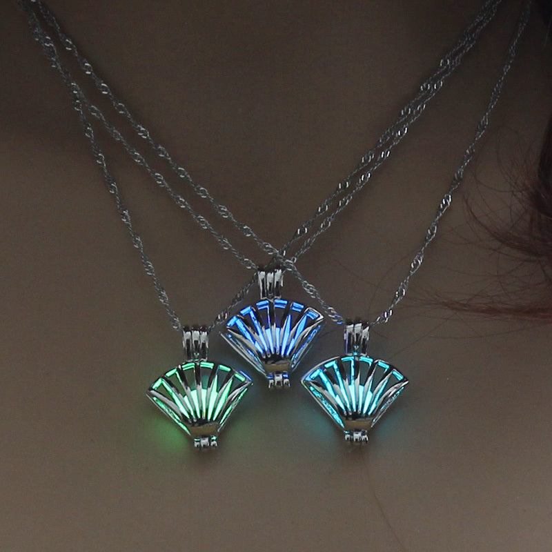 Colorful glow-in-the-dark Shell Necklace