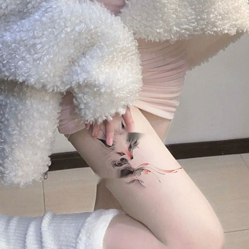 Popular Fox Color Tattoo Sticker Lasting Scar Cover Up