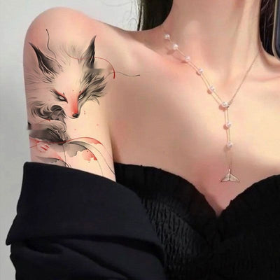 Popular Fox Color Tattoo Sticker Lasting Scar Cover Up