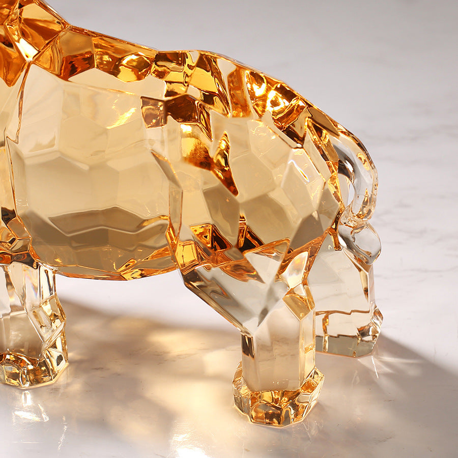 Amber Rhinoceros Animal Decorations Creative Ornaments