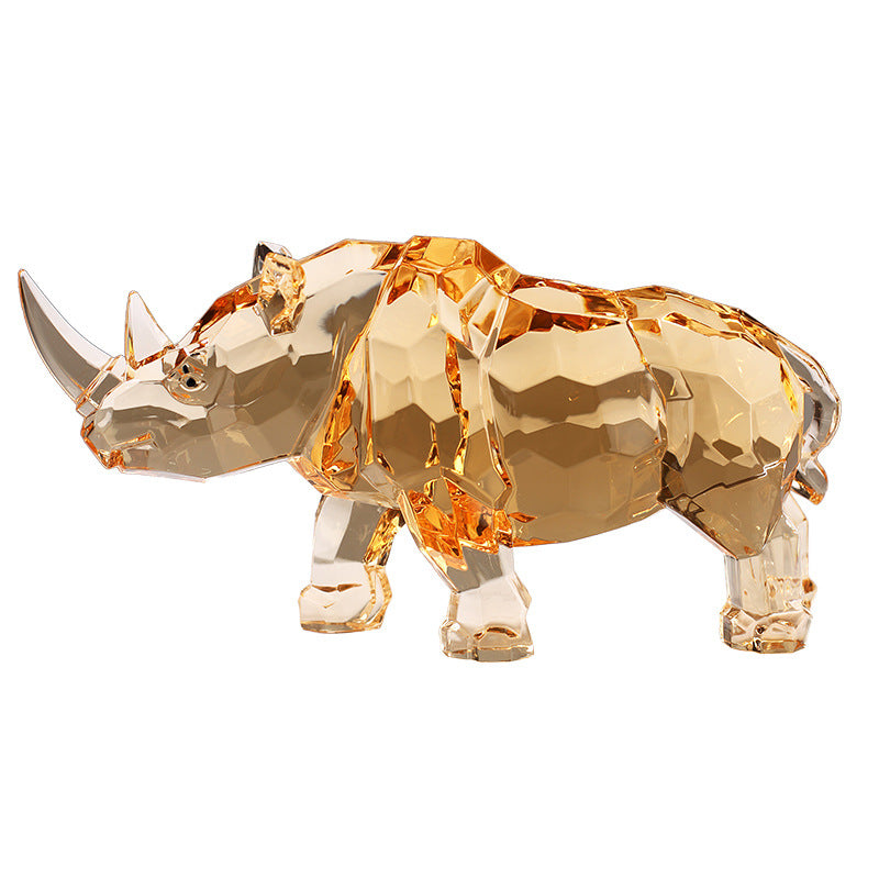 Amber Rhinoceros Animal Decorations Creative Ornaments