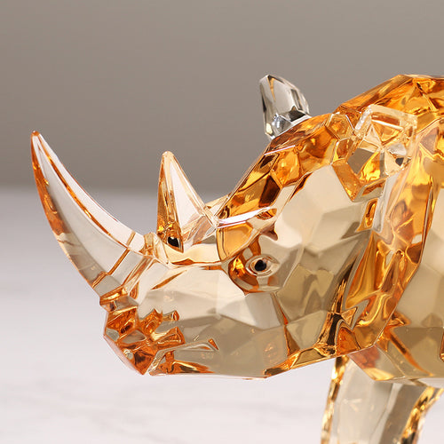 Amber Rhinoceros Animal Decorations Creative Ornaments