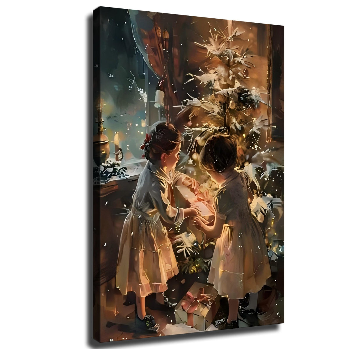 1pc Wrapped Canvas Painting, Wall Decor Living Room, Room Decor, Home Decor, Canvas Print Wrapped In Pine Frame For Holiday Celebrations, Holiday Wall Decoration, Seasonal Home Decoration Pendant