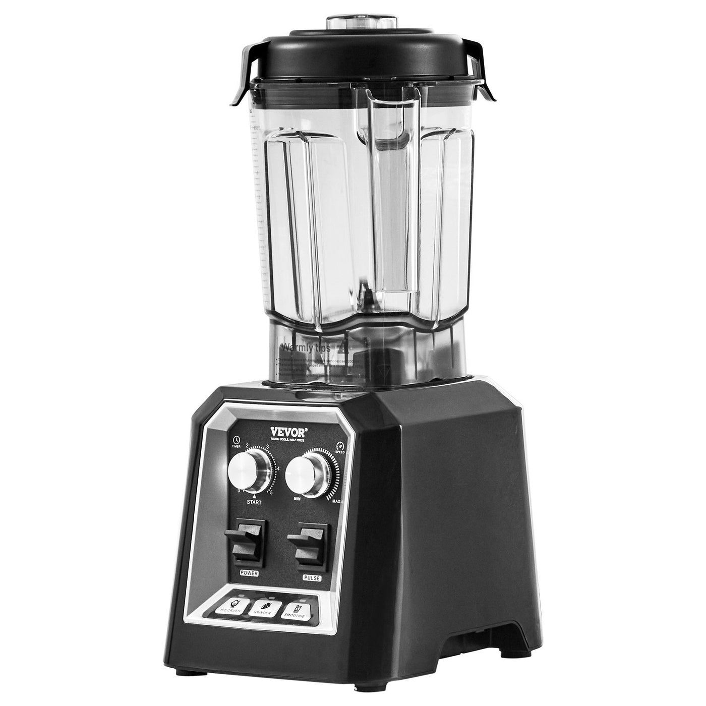 Professional Blender, Commercial Countertop Blenders, 68 Oz Jar Blender Combo, Stainless Steel 3 Functions Blender, For Frozen Drinks, Shakes, Smoothies, Peree, And Crush Ice, Black