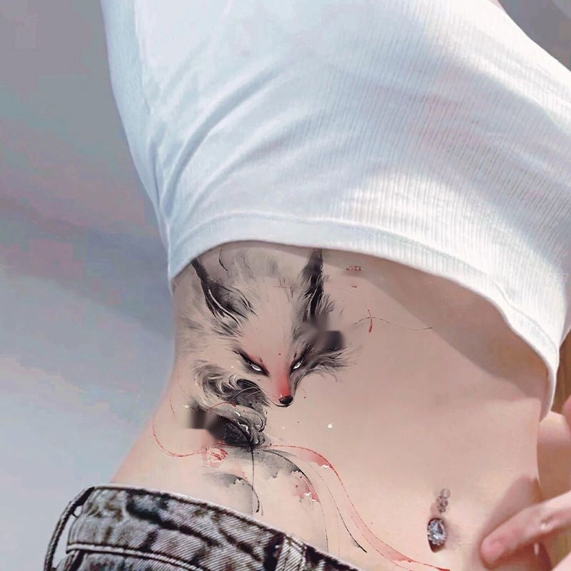 Popular Fox Color Tattoo Sticker Lasting Scar Cover Up
