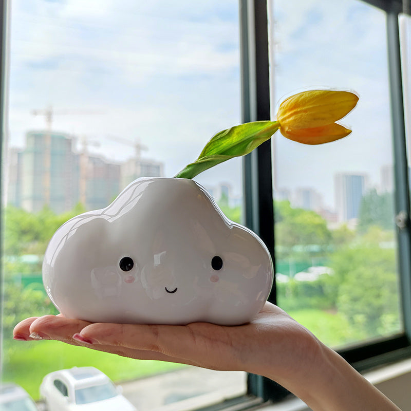 Creative Cartoon Cloud Ceramic Vase