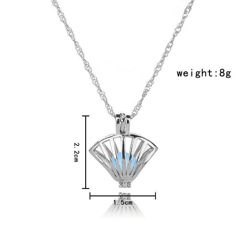 Colorful glow-in-the-dark Shell Necklace