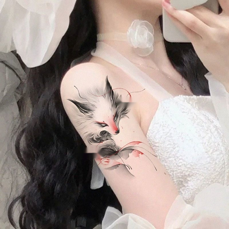 Popular Fox Color Tattoo Sticker Lasting Scar Cover Up