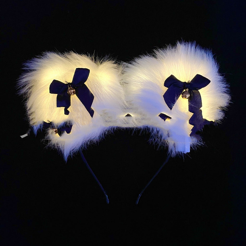 Glow Plush Bell Fox Cat Ear Headband